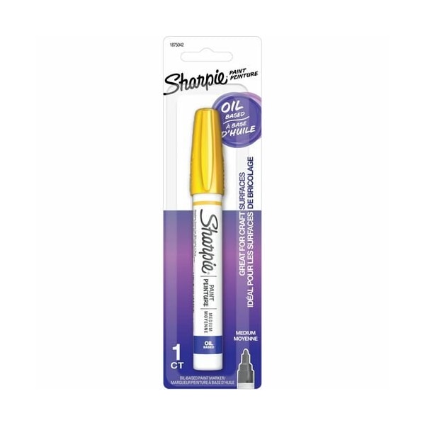 Newell Brands Sharpie Paint Marker, Oil-Based, Medium Point, Yellow SAN1875042 - main